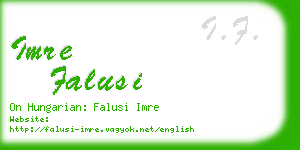 imre falusi business card